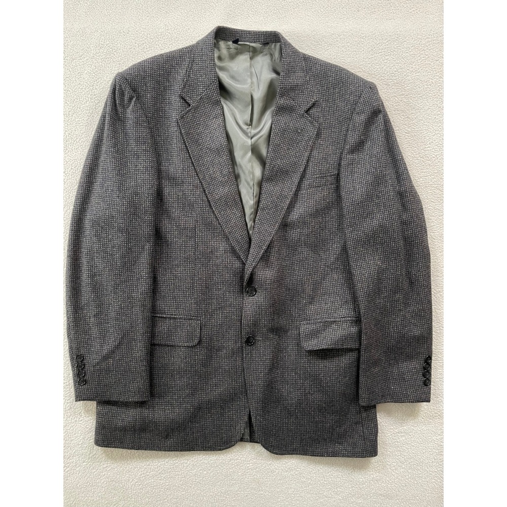 Andhurst Mens Large Blazer Sport Coat Jacket Gray Tweed Wool Blend USA Made